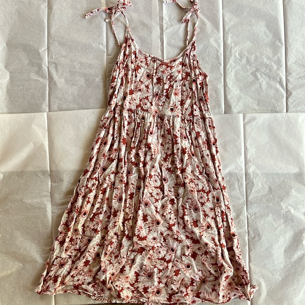 Teen/ women red floral sundress